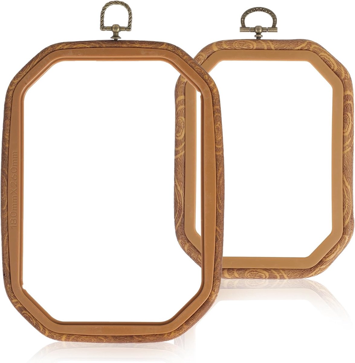 2 stuks borduurlijsten, hout, borduurhoepel