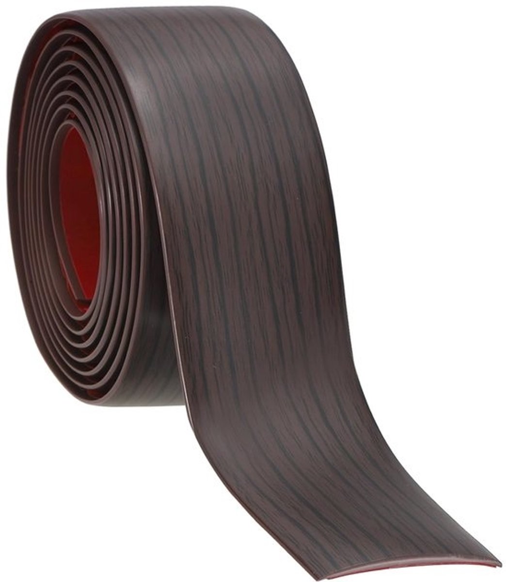 Overgangsprofiel - Zelfklevend - Voor vloeren, laminaat en kantbescherming - Zwart Noten Houtnerf 40 mm x 2 m