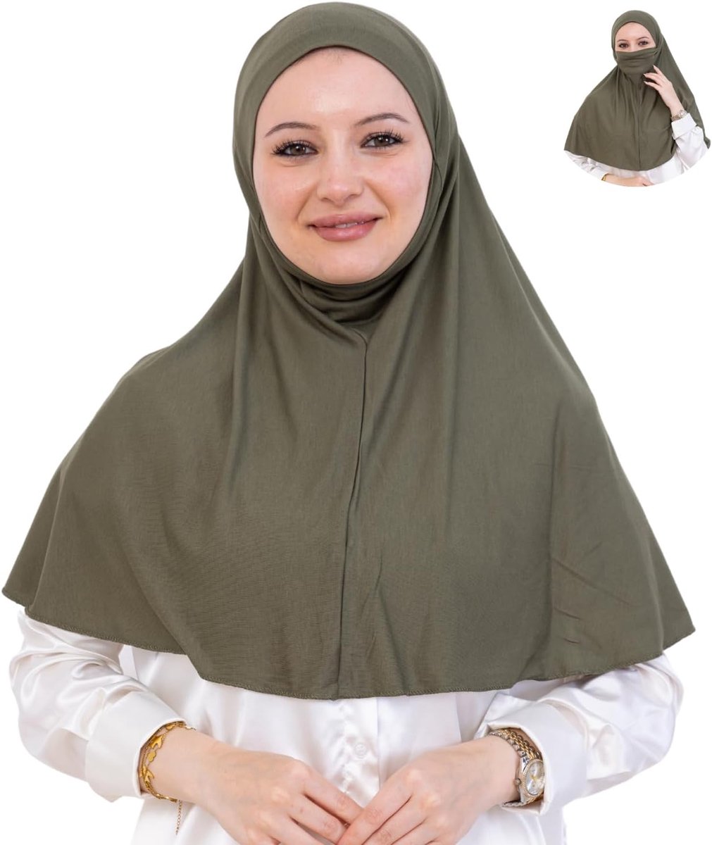 Gemakkelijk te dragen hijab voor vrouwen, moslim instant tulband met Niqab, islamitische kleding, zachte sjaal voor gebed, Abaya, Khimar