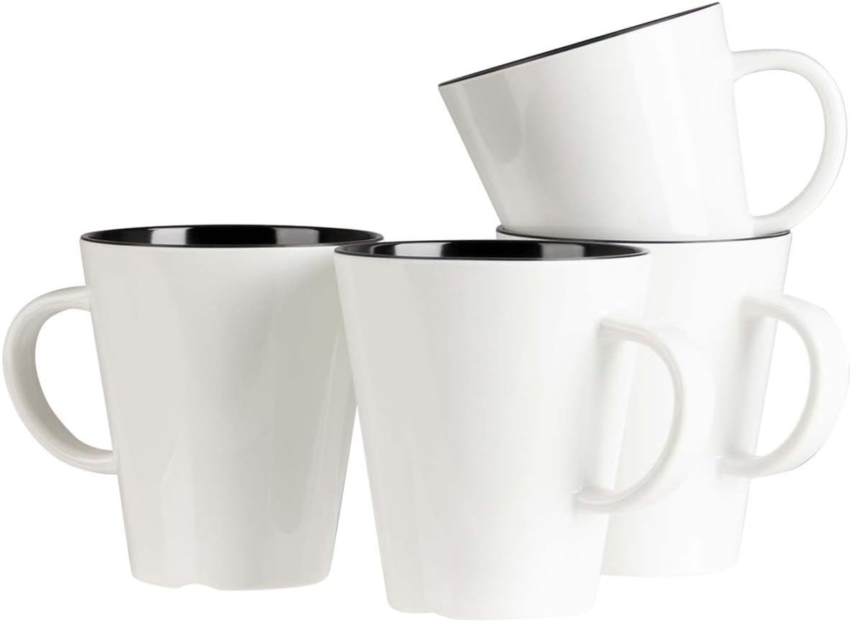 Linea Line Mok Zwart 4 Stuks