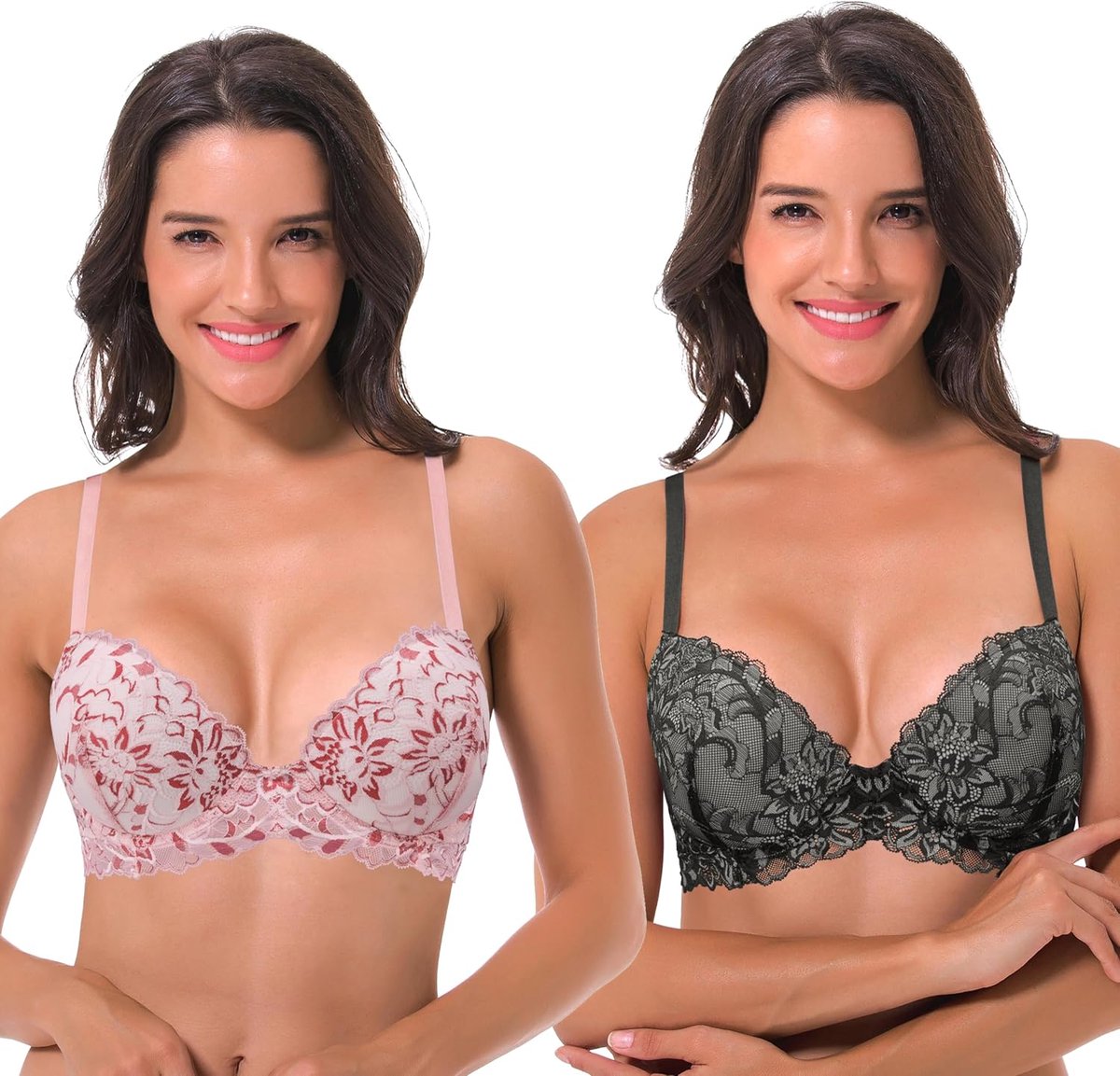 Muse Grote Maten +1,5 Cup Push-Up Halter Beugelbeha-x2