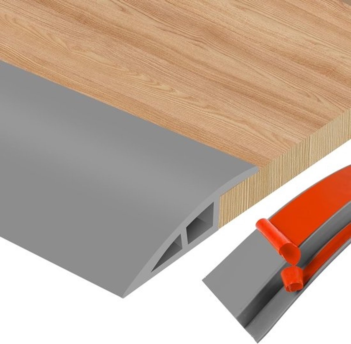 PVC Overgangsprofiel - Dubbelzijdig Zelfklevend - Voor vloerovergangen, drempels en vloernaden