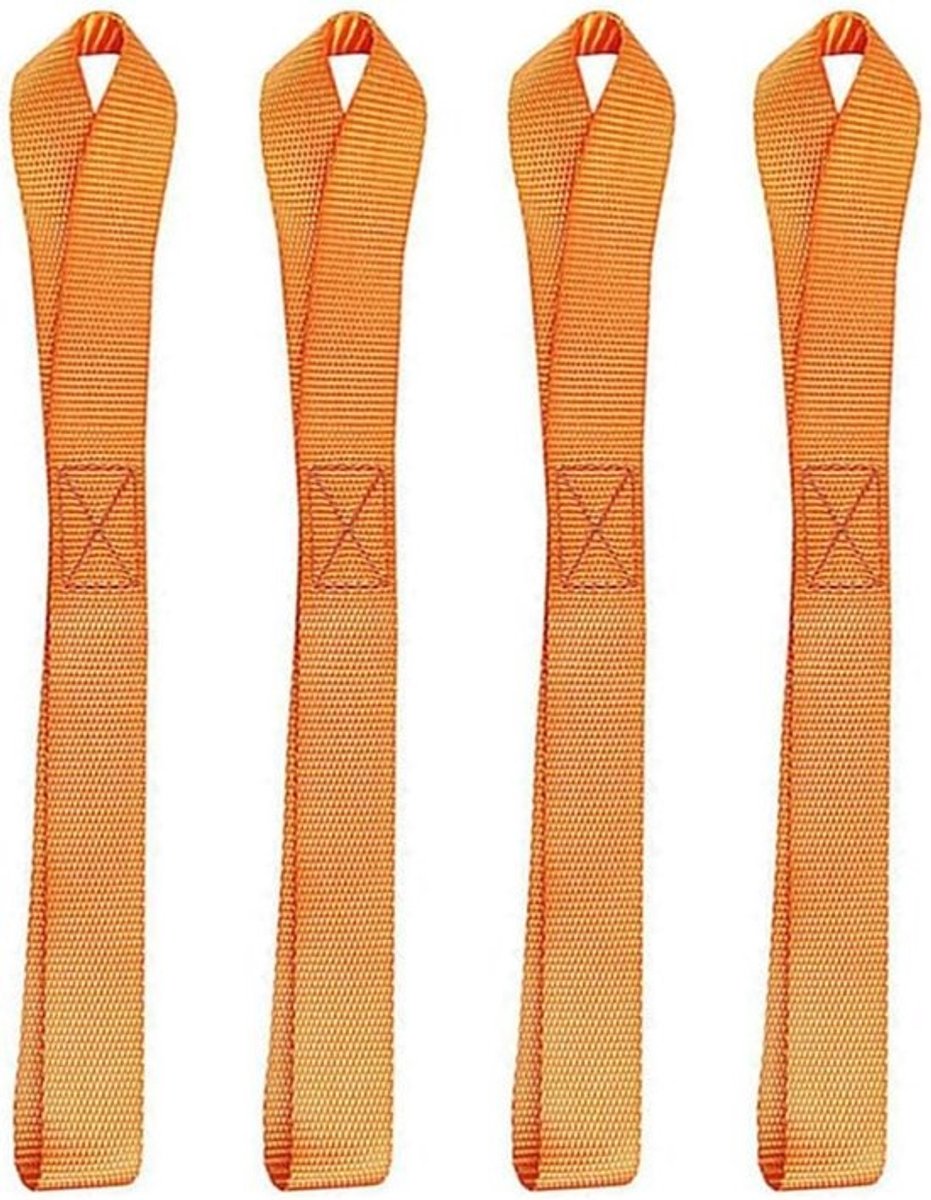 Set van 4 Sterke Lusbanden voor Motorfietsen en Quads - 2,5 x 40 cm - Laadvermogen 800 kg