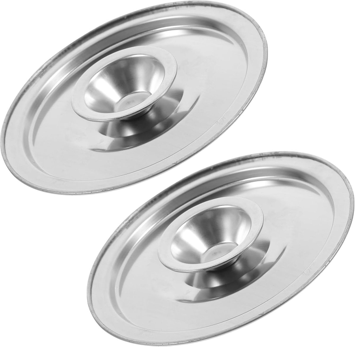 Iplusmile Universeel deksel van roestvrij staal, 2 stuks, 10 cm, deksel voor vetcontainer en cilinder, licht en duurzaam, geschikt voor keuken en huishouden
