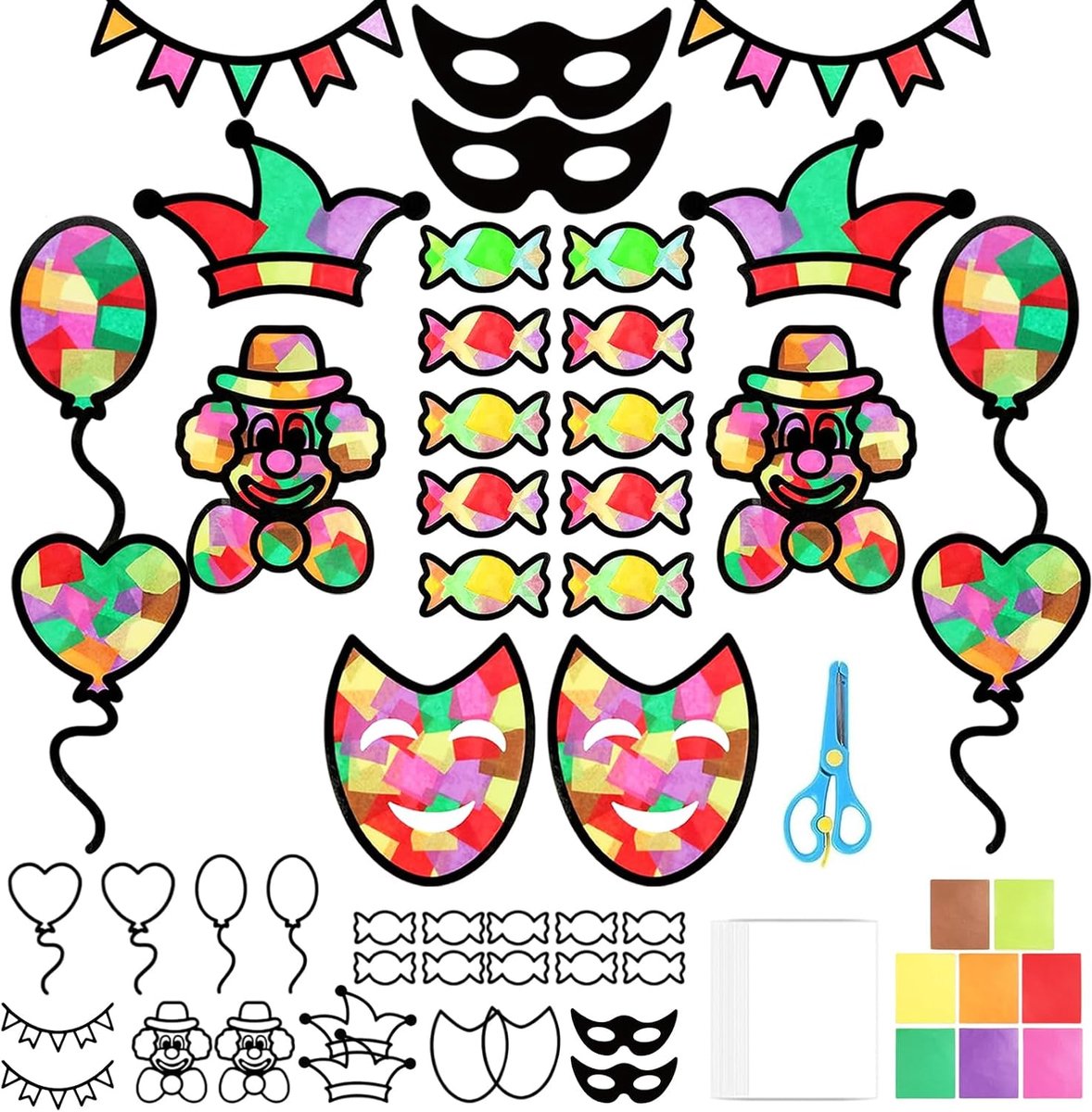 Raamdecoratie, Halloween, spookgordijn, decoraties, Halloween, raamsilhouet, Halloween, raamposter voor binnen en buiten, feestdecoratie (E)