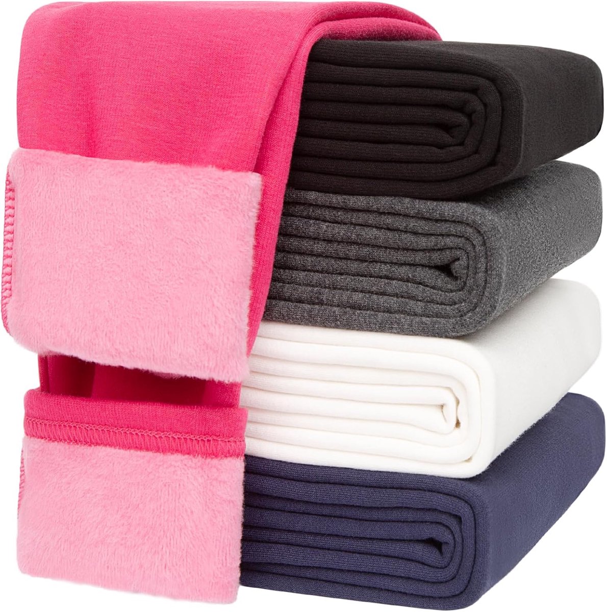 Thermolegging voor meisjes, gevoerde thermische leggings voor meisjes, thermo-ondergoed voor kinderen, winter, warme thermische broek met fleece, katoen, dikke broek, lange sportlegging
