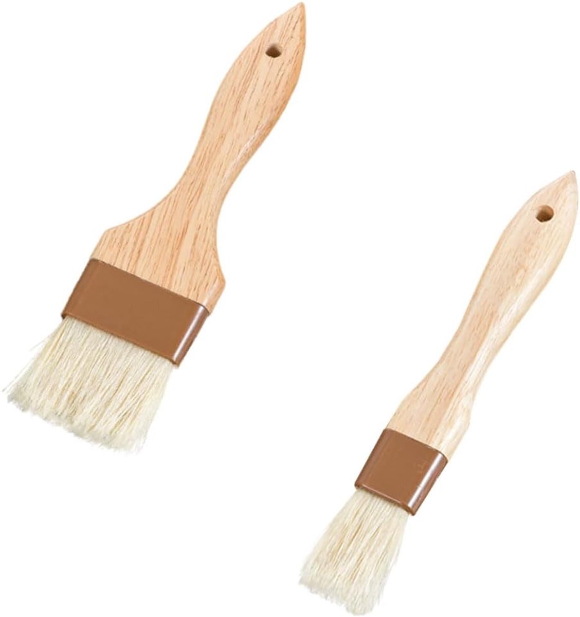 2 Stks Gebak Borstels, Houten Keuken Koken Borstel Outdoor BBQ Basting Vet Borstel voor Brood Deeg BBQ Saus Bakken Grillen