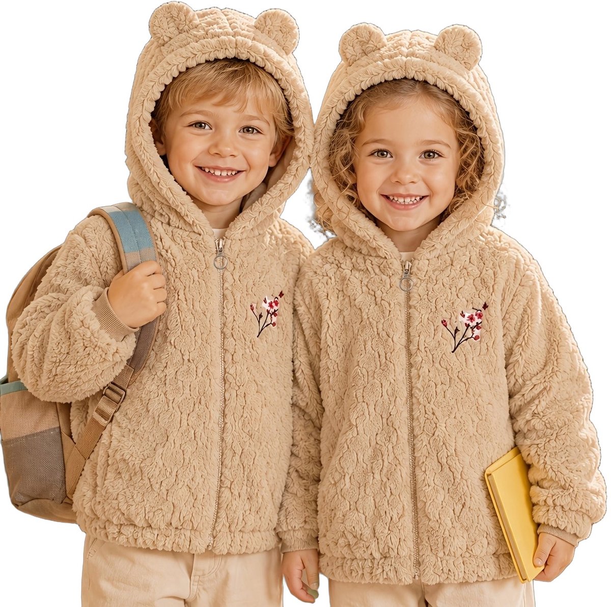 Currero Winterjas Parka Meisjes Lange Jas Meisje Wintermantel Overjas Gewatteerd Waterdicht Winter Stijlvol Mantel Kinderen 8 Jaar Creme