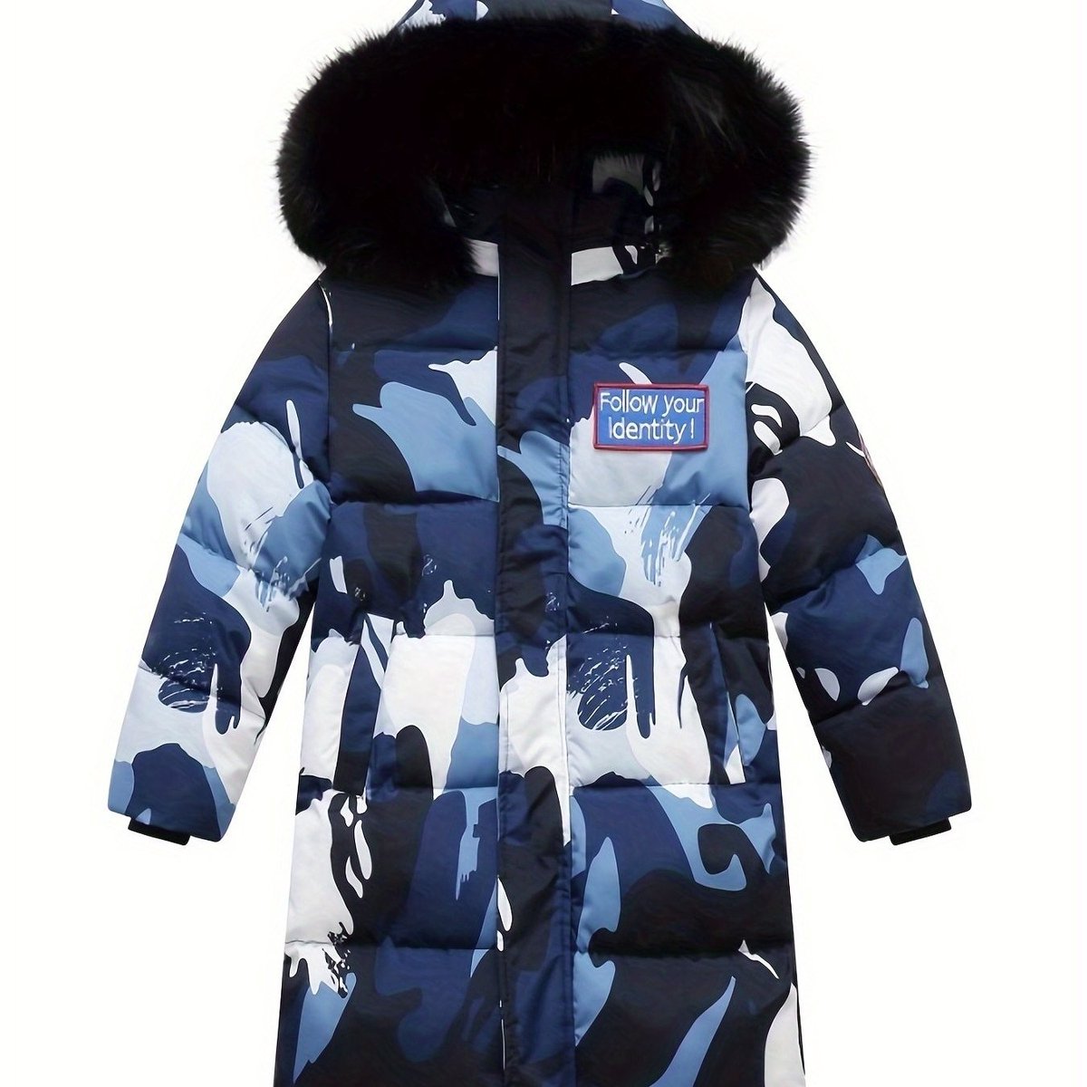 Currero Winterjas Parka Meisjes Lange Jas Meisje Wintermantel Overjas Gewatteerd Waterdicht Winter Stijlvol Mantel Kinderen 13-14 Jaar Blauw