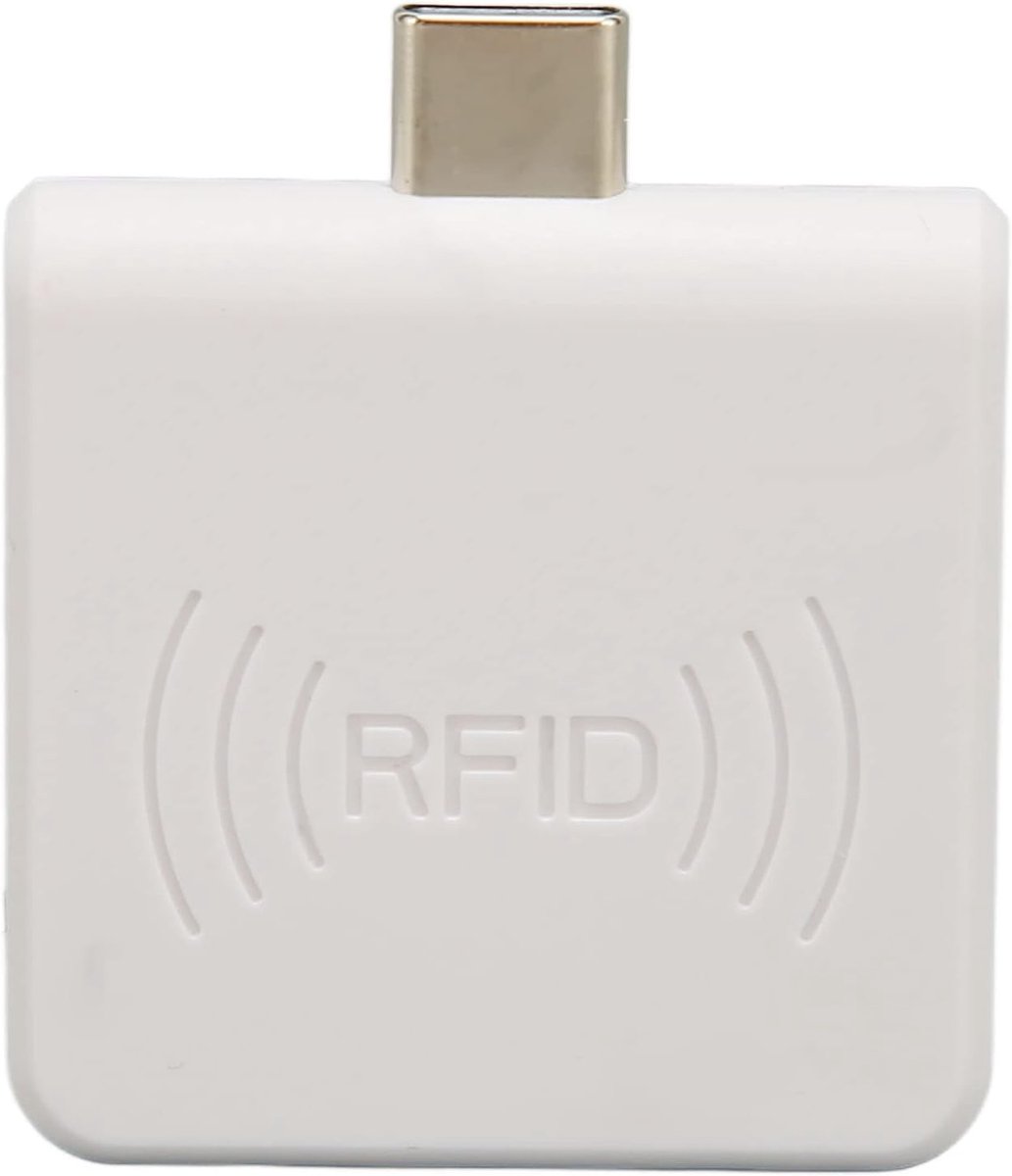 Draagbare contactloze kaartlezer voor mobiele telefoons en tablets, USB-C, 125KHz, met ingebouwde buzzer en snelle kaartlezing, plug-and-play oplossing