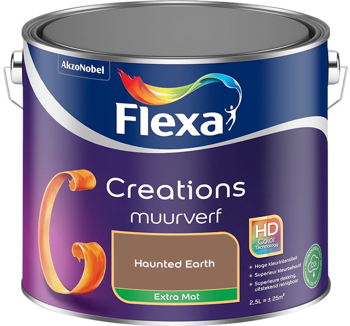 Flexa - Creations Muurverf Extra Mat - Haunted Earth - 2,5 L - Kleur Van Het Jaar 2027