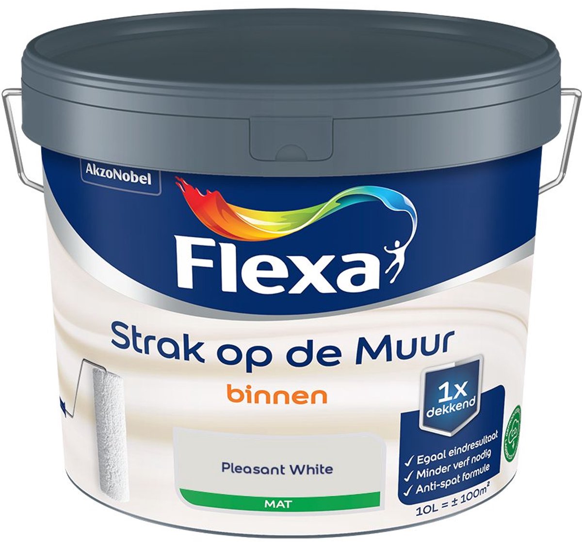 Flexa - Strak Op De Muur Binnen Mat - Pleasant White - 10 L - Kleur Van Het Jaar 2027