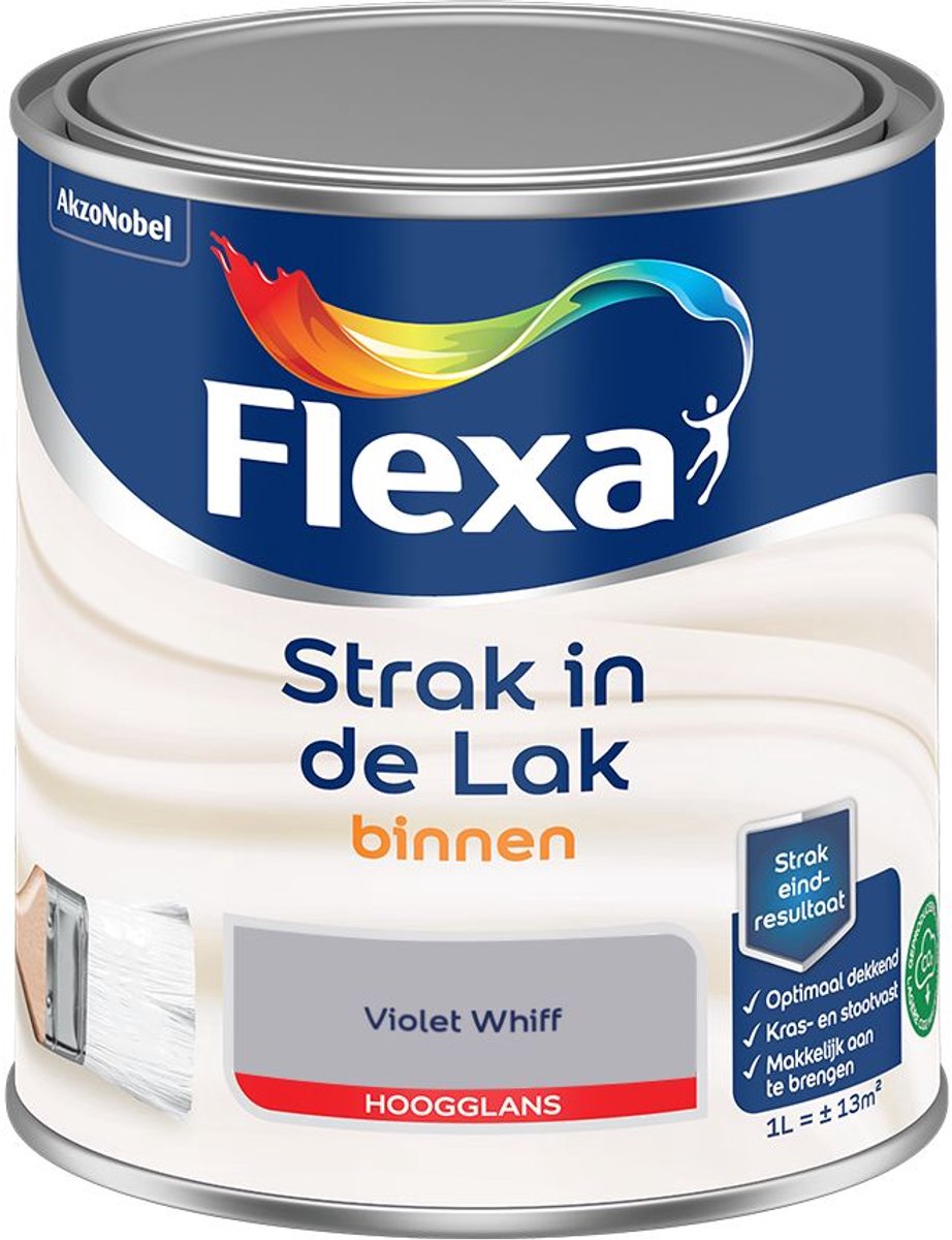 Flexa - Strak In De Lak Binnenlak Hoogglans - Violet Whiff - 1 L - Kleur Van Het Jaar 2027