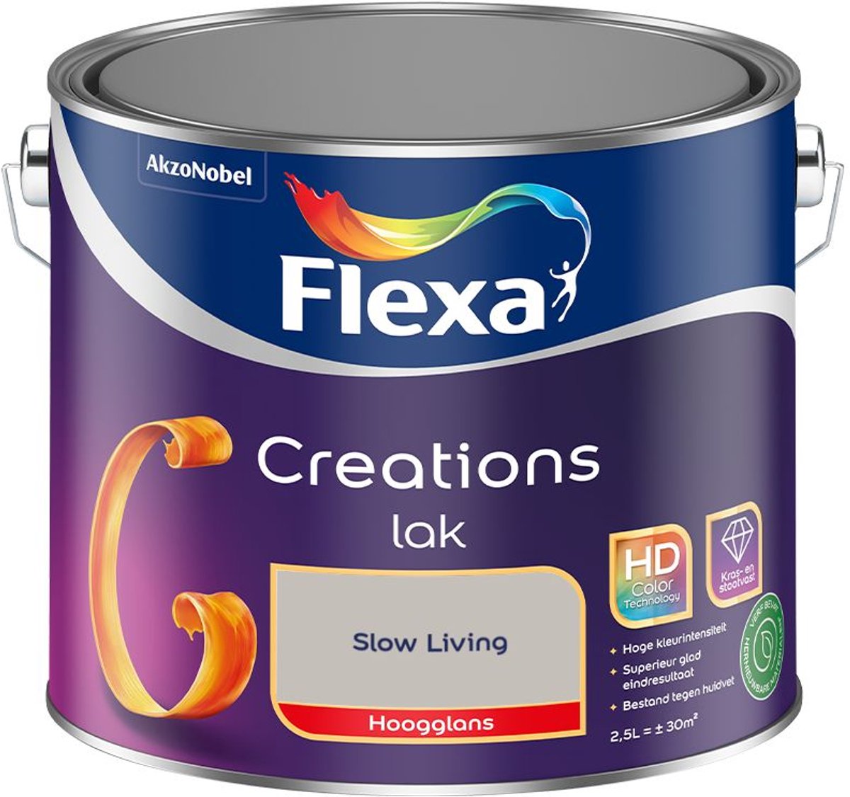 Flexa - Creations Lak Hoogglans - Slow Living - 2,5 L - Kleur Van Het Jaar 2027