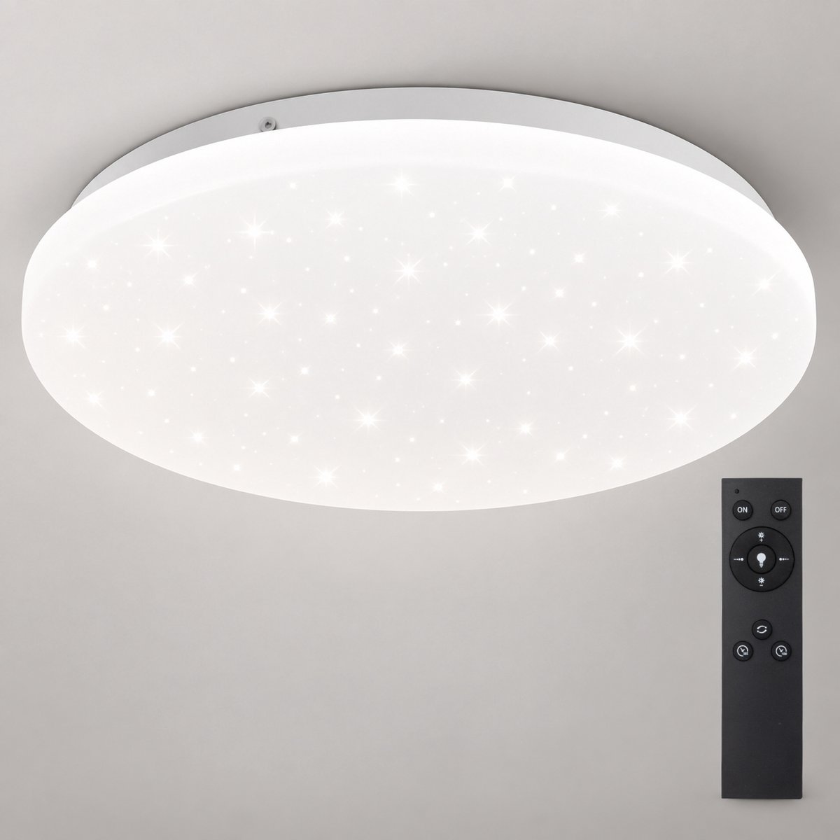 LOVHAUS LED Plafondlamp 28 cm 24W – 2400LM – Dimbaar 3000K-6500K – Sterrenhemel – Met Afstandsbediening