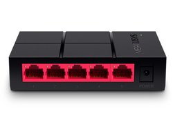 Mercusys MS105G - Netwerk Switch - 5 Gigabit Ethernet Poorten - Plug & Play - Zwart