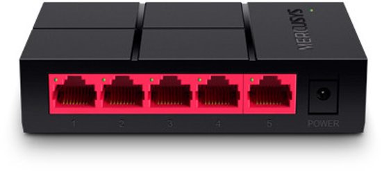 Mercusys MS105G - Netwerk Switch - 5 Gigabit Ethernet Poorten - Plug & Play - Zwart