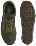 Bovenkant en zool van een groene Vans Old Skool sneaker.
