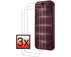 Screenprotector - 3 stuks - Geschikt voor Apple iPhone 18 Pro - Volledige Dekking - Met Dichte Notch Full protection - Beschermglas - Gehard Glas - Tempered Glass - Screen Protector - Bescherm Cover