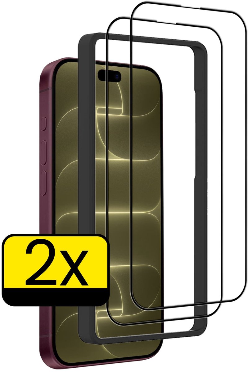 Screenprotector - Geschikt voor Apple iPhone 18 Pro Max - 2 Stuks - Met Installatie Frame - Beschermglas - Gehard Glas - Tempered Glass - Screen Protector