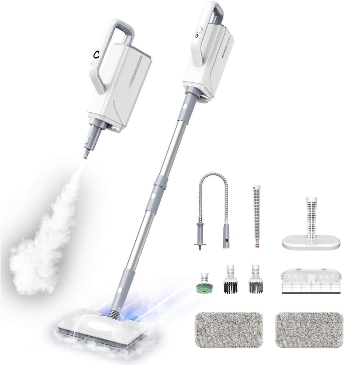 Kavo Stoomreinigers - Multifunctionele Stoomreiniger - Hogedruk Stoomreiniger - Wit - 44cm x 27cm x 20cm