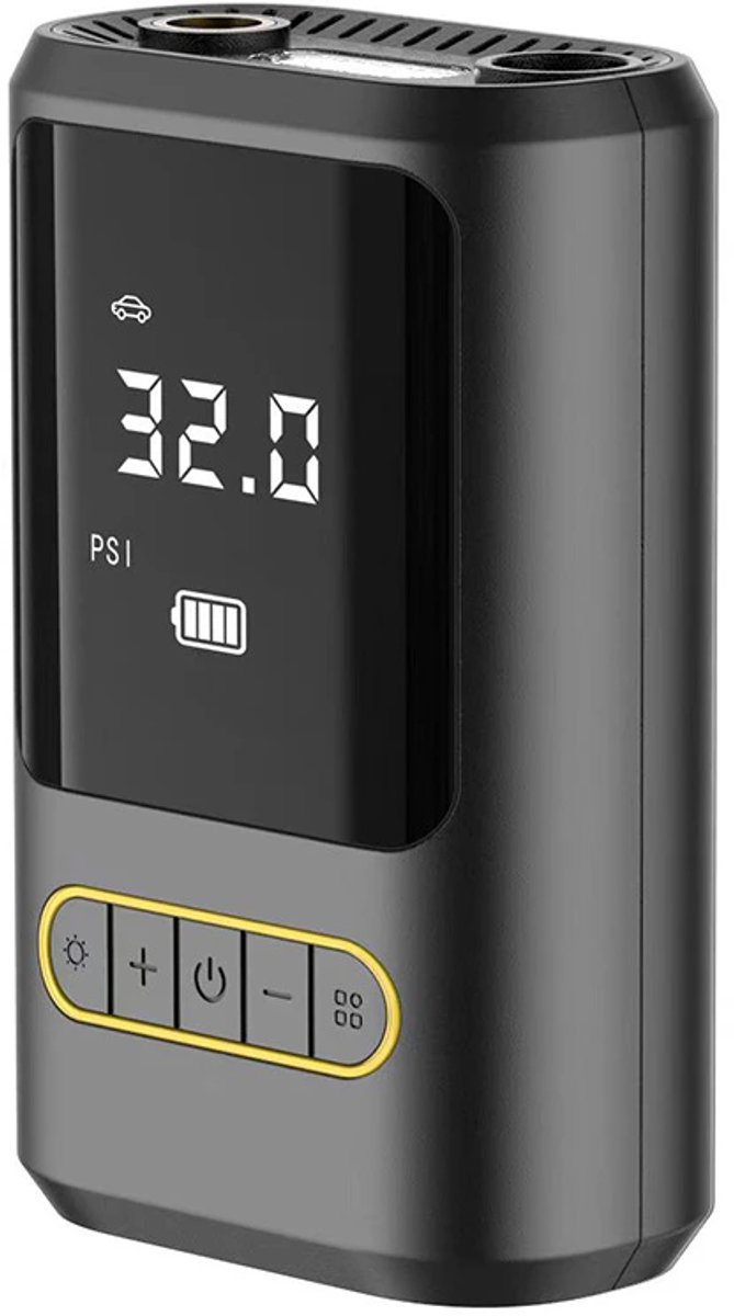 Elektrische Fietspomp – Auto & Fiets – 10 BAR / 150 PSI – LCD – LED‑Zaklamp – 2000 mAh – Draagbare Compressor — afbeelding 3