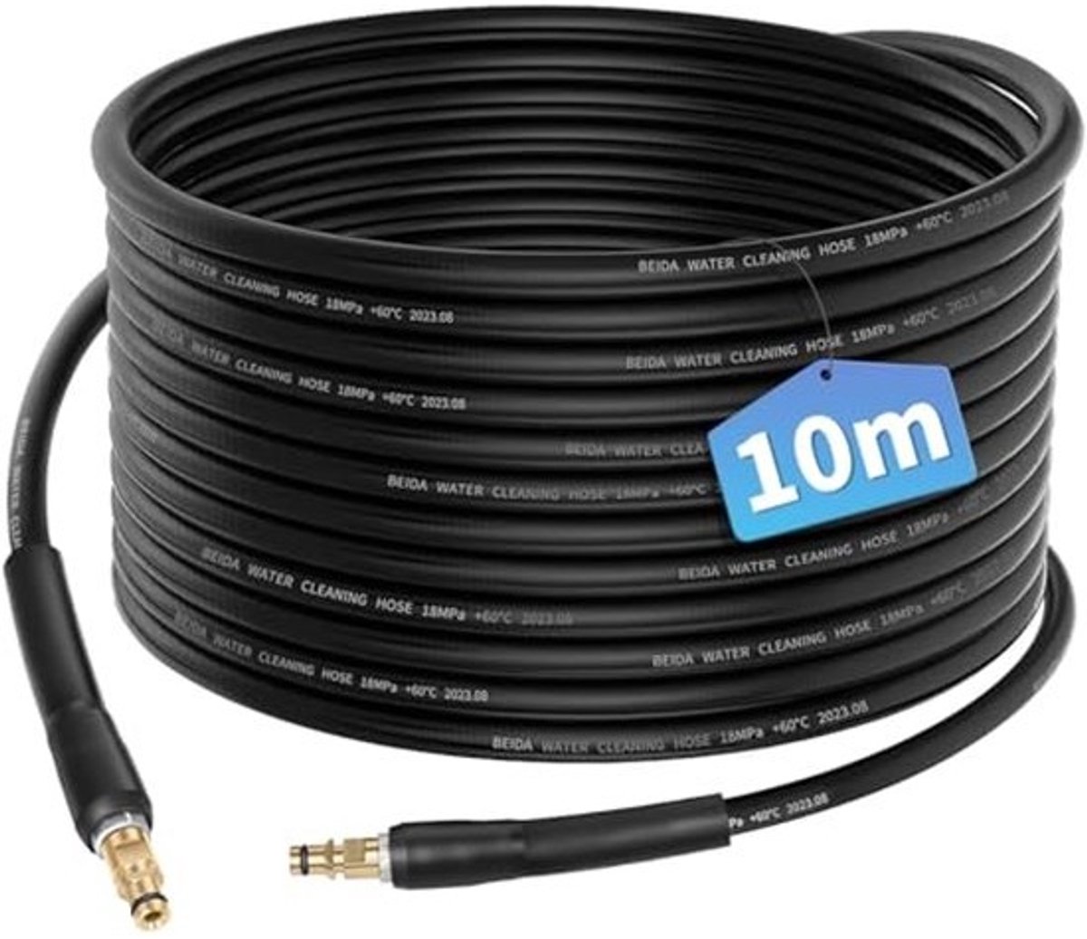 Hogedrukslang 10 M voor Hogedrukreinigers met Quick Connect Aansluiting - Vervangende Slang Accessoires