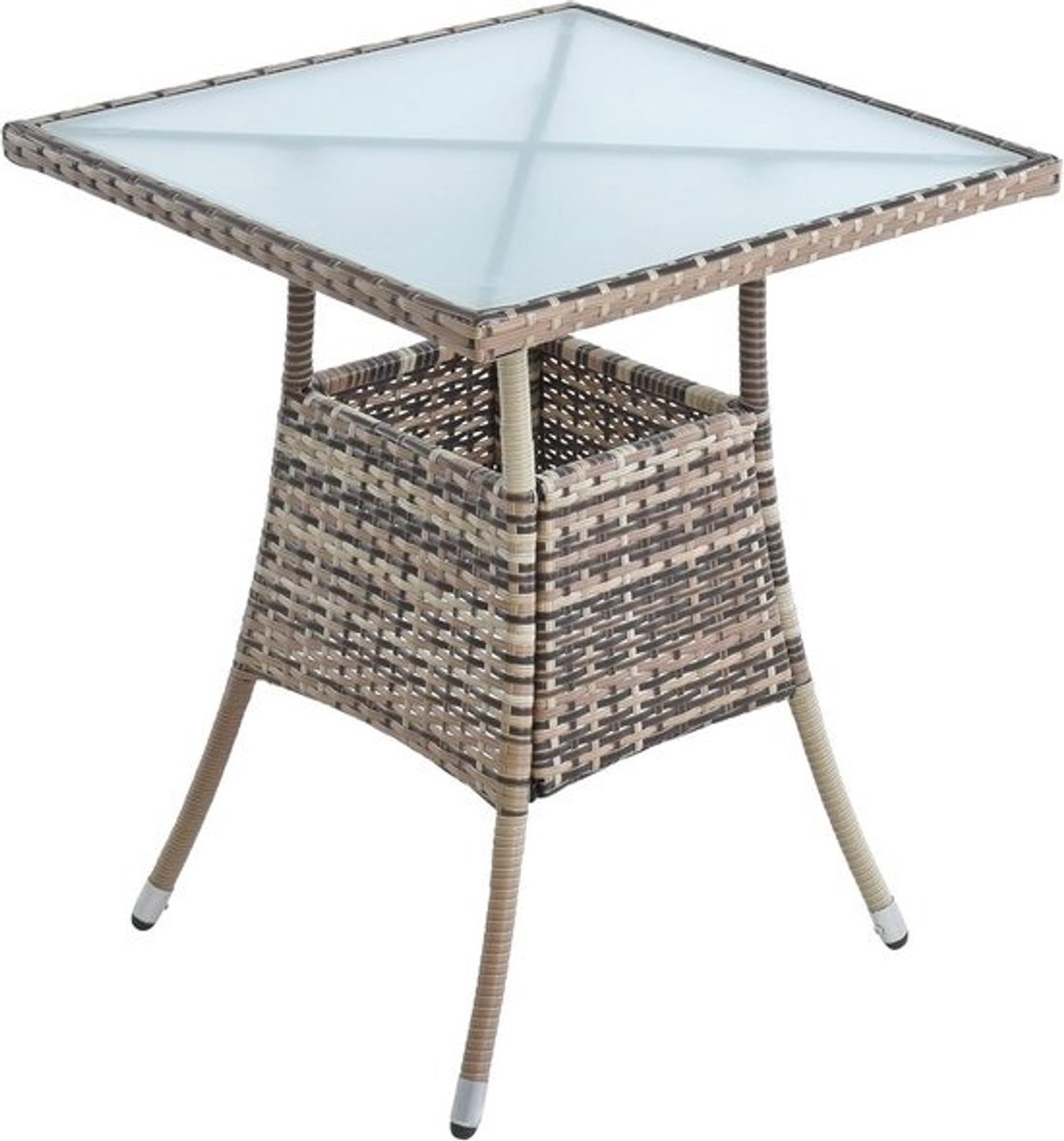 Moderne Polyrattan Tuintafel 60x60 cm - Stylish bijzettafel voor Tuin en Balkon