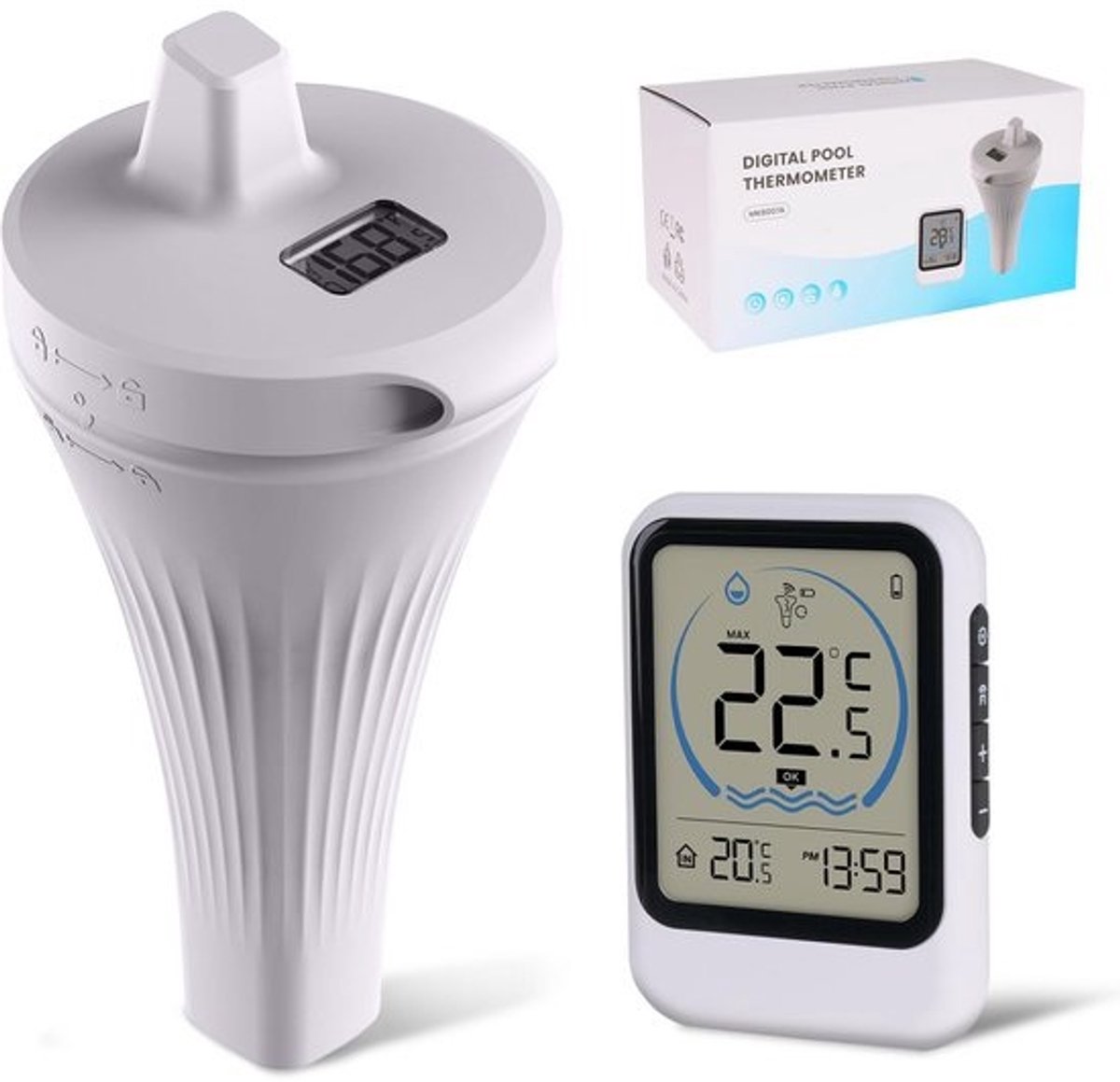 Draadloze Digitale Buitenwater Thermometer voor Zwembad en Spa