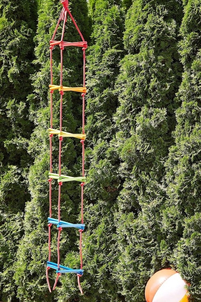 Houten speelgoed driehoekige breiladder handgemaakt - speelgoed voor kinderen vanaf 3 jaar - ca. 200 x 30 x 30 cm - onbeperkt klimplezier - Spielzeug 20008