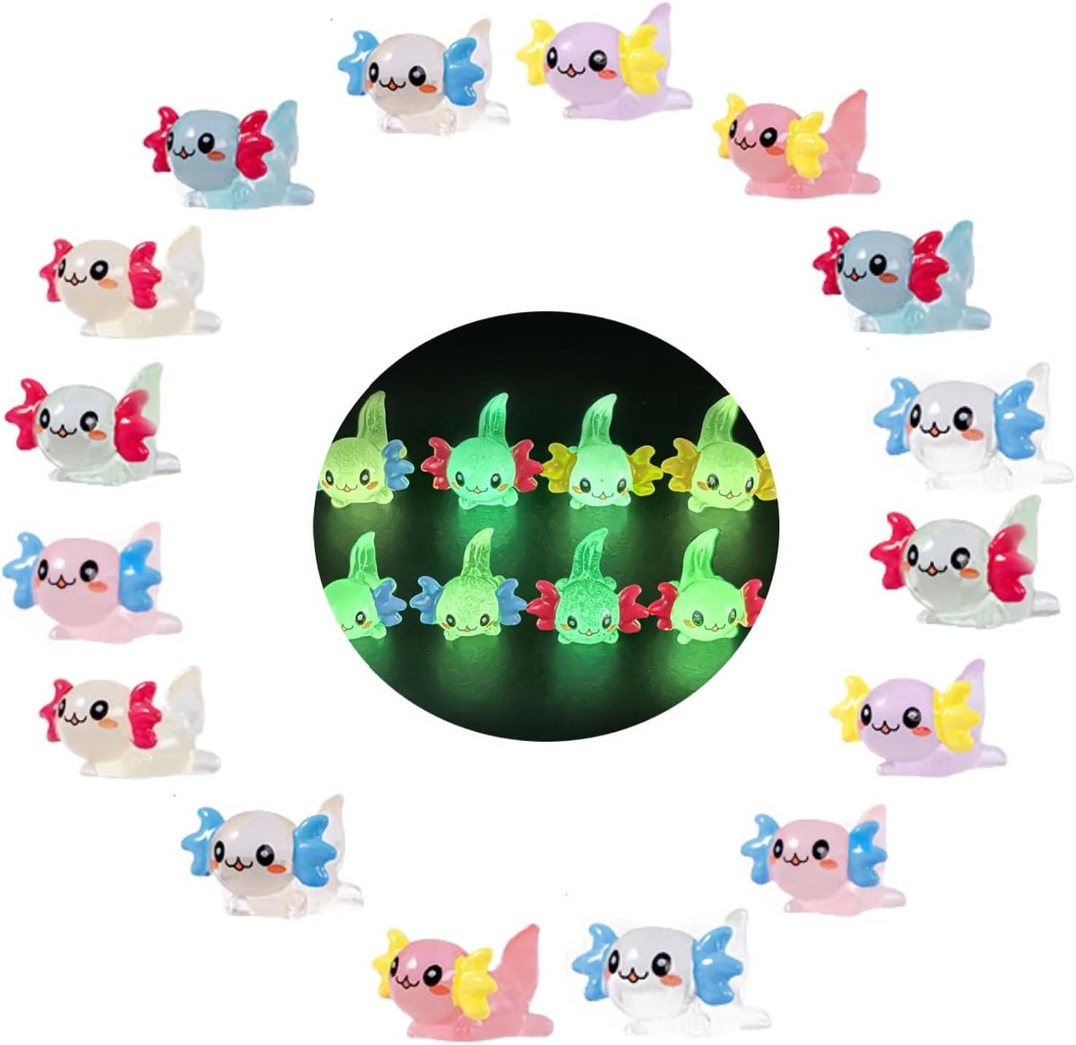 Bedels, 16-delige set, mini hars dierlijke decoratieve ornamenten