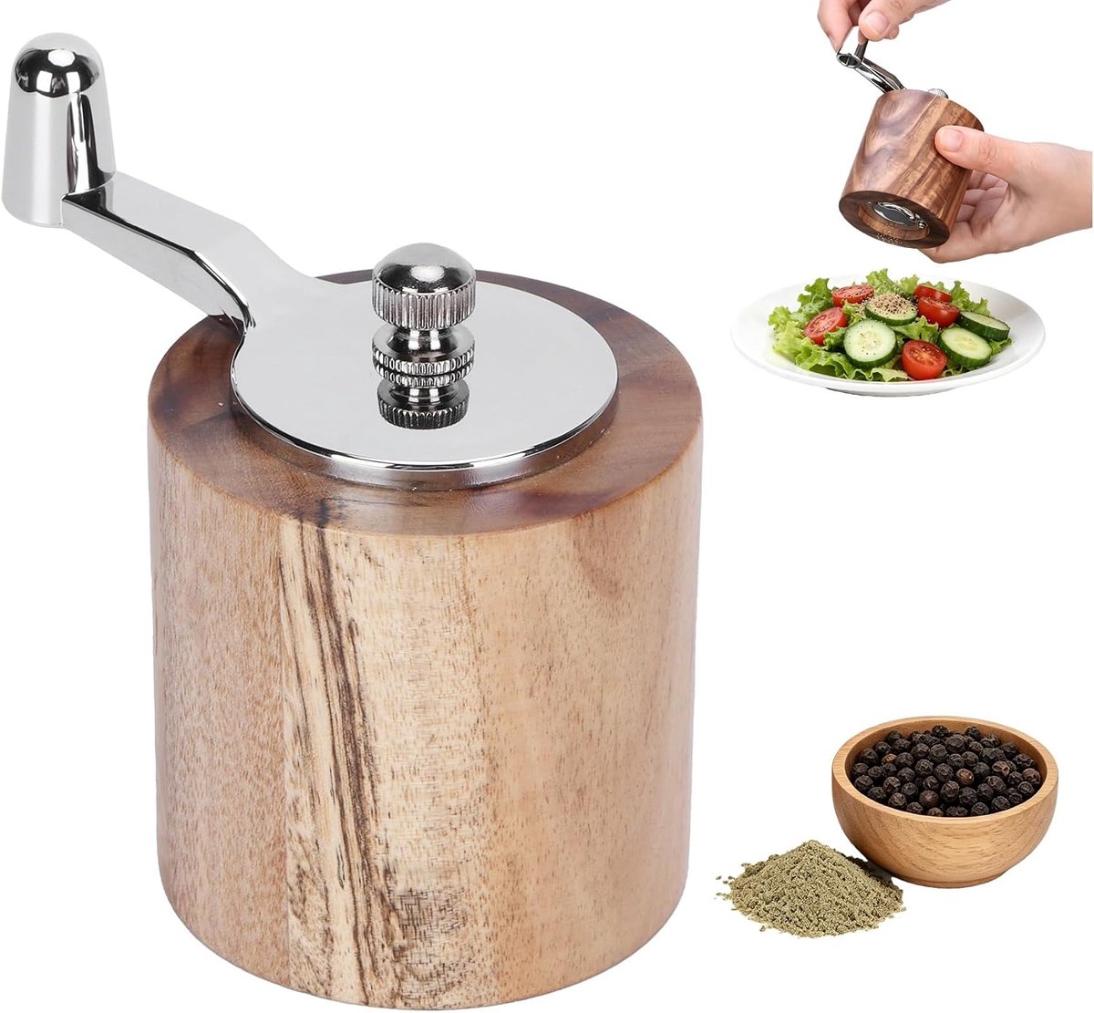 Pepermolen Kruidenmolen Met Lange Crank Zeezout Kruid Kruidenmolen Voor Thuis Restaurant Outdoor BBQ Keuken Slijpen Tool