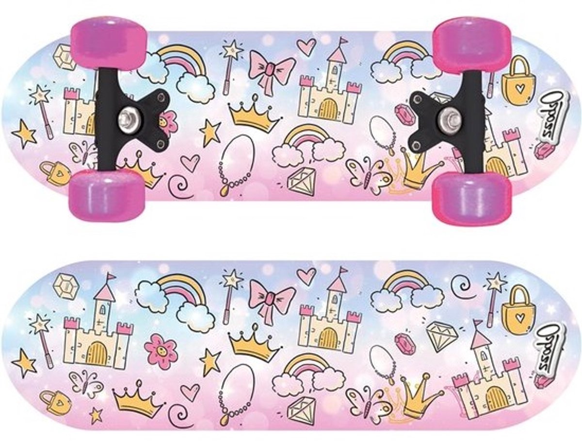 Skateboard met knipperende wielen - 17 inch - Prinsesses