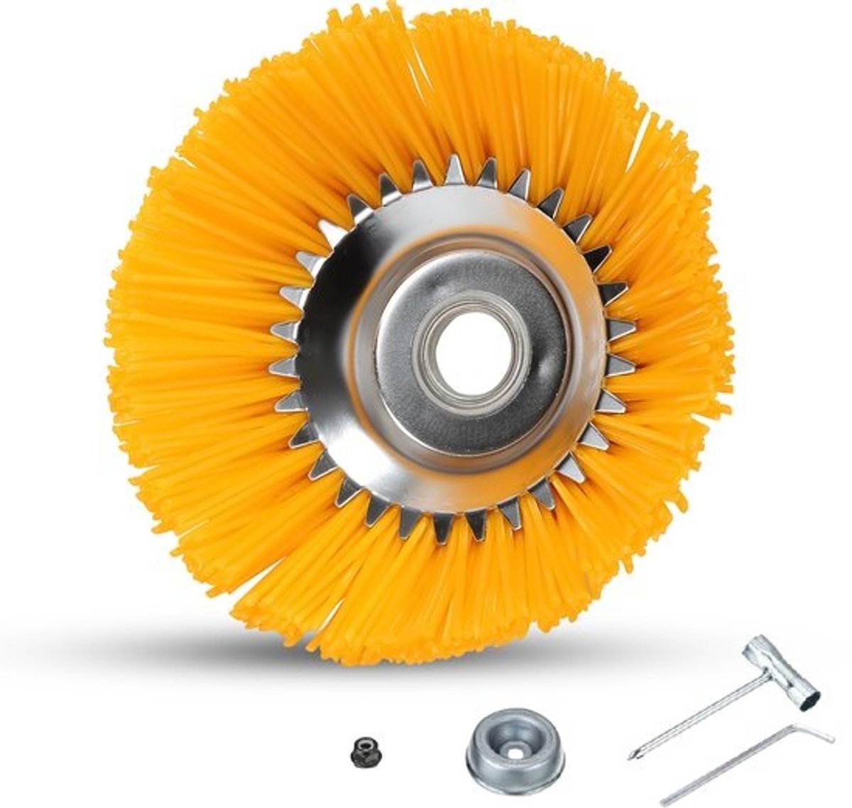 Onkruidborstel 200 mm x 254 mm nylon borstels voor bosmaaier - onkruidborstel voor grastrimmer - tuin accessoires