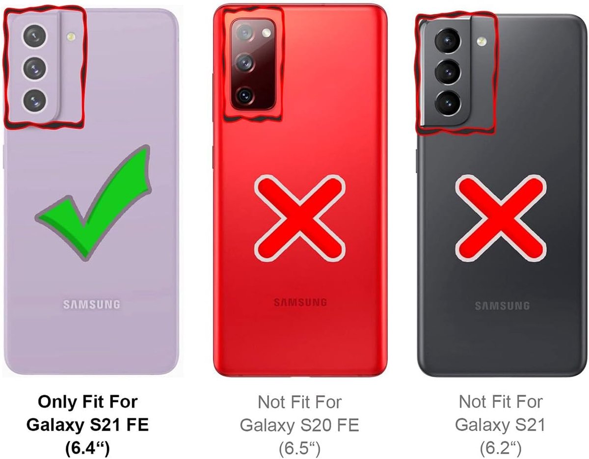Hoesje compatibel met Samsung Galaxy S21 FE Case, Premium siliconen Cover met Kaartslot voor Samsung S21 FE 5G Hoesje, Paars