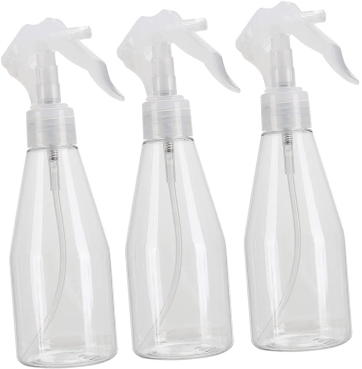 Set van 3 - spuitfles van 200 ml - kleine transparante plastic spuitfles - handspuitfles - drukspuitfles