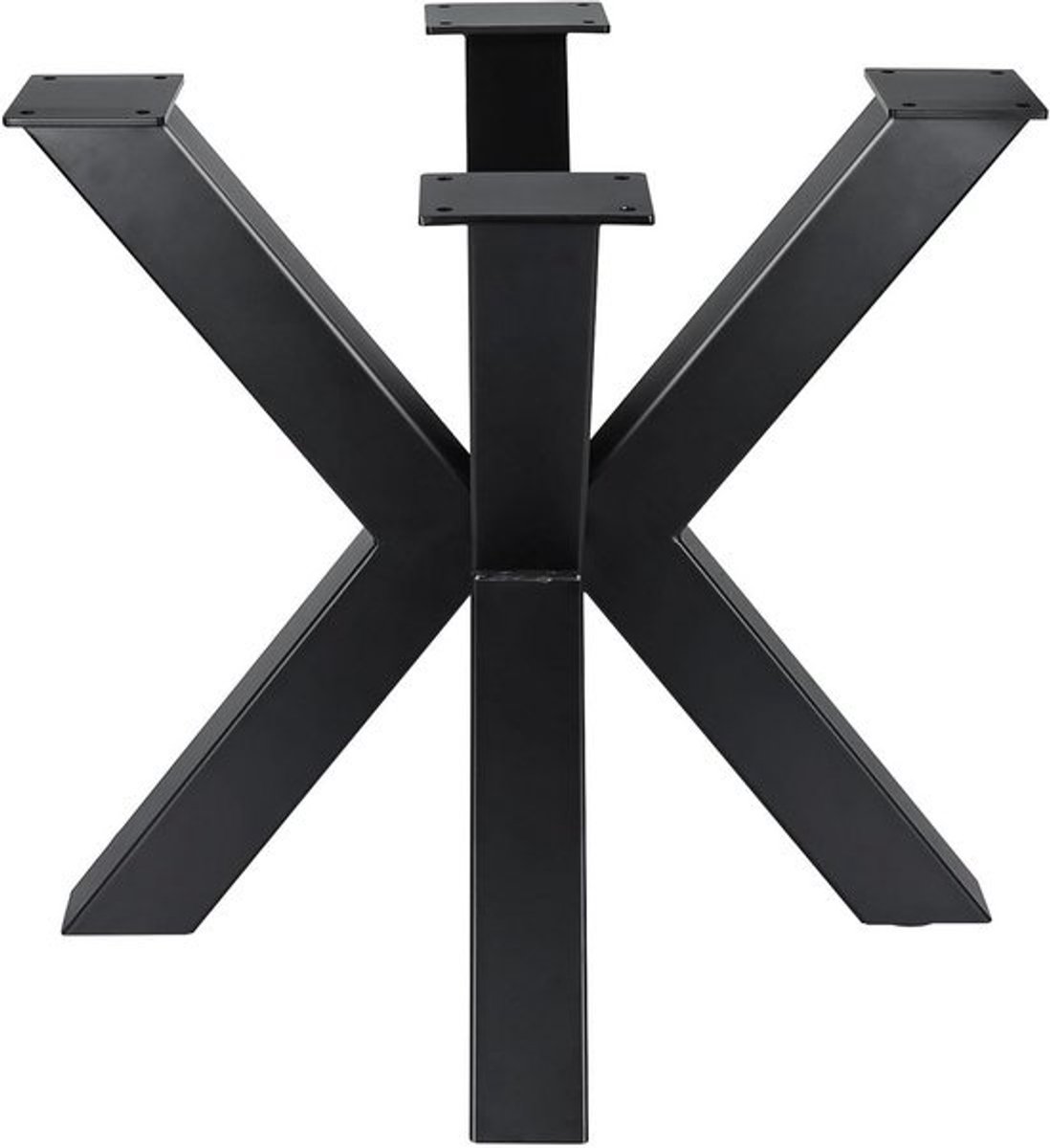2x Set Industriële Metalen Tafelpoten X-Vorm Zwart 40 cm voor Bureau of Salontafel