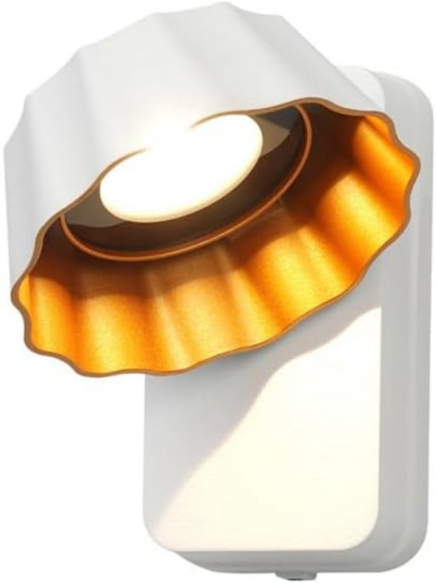 longziming Buiten Wandlamp LED - Moderne Gevelverlichting - 3000K Warm Wit - IP65 - Aluminium - Opbouw Wandlamp - 85-265V - Voor Tuin, Terras, Balkon, Garage en Entree - Wit - 15,5 x 12,5 x 17 cm