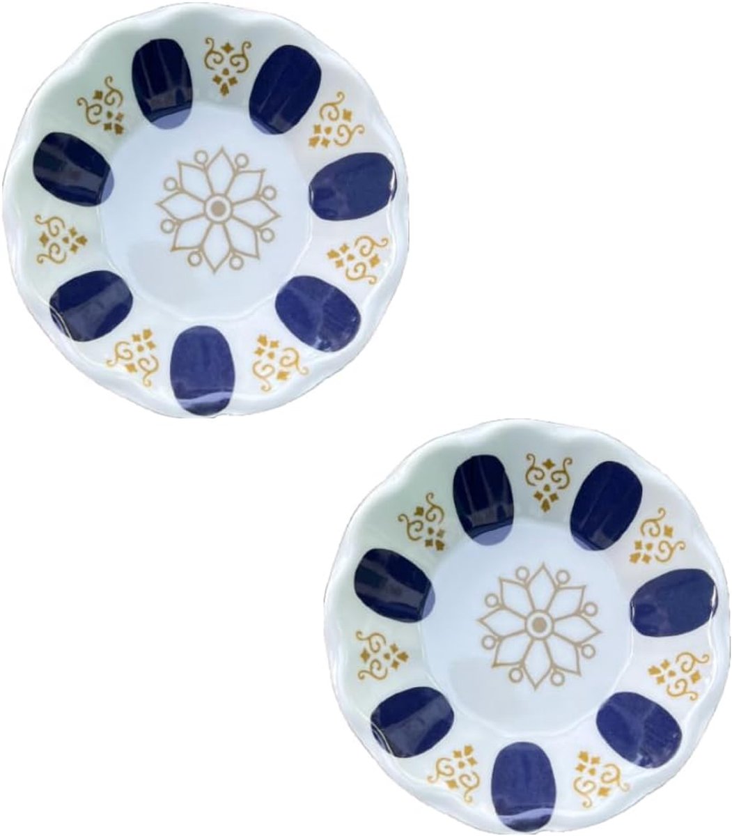 2 x Melamina Onderzetters Traditionele Stijl Turkse Thee Onderzetters Koffie Thee Set Blauw