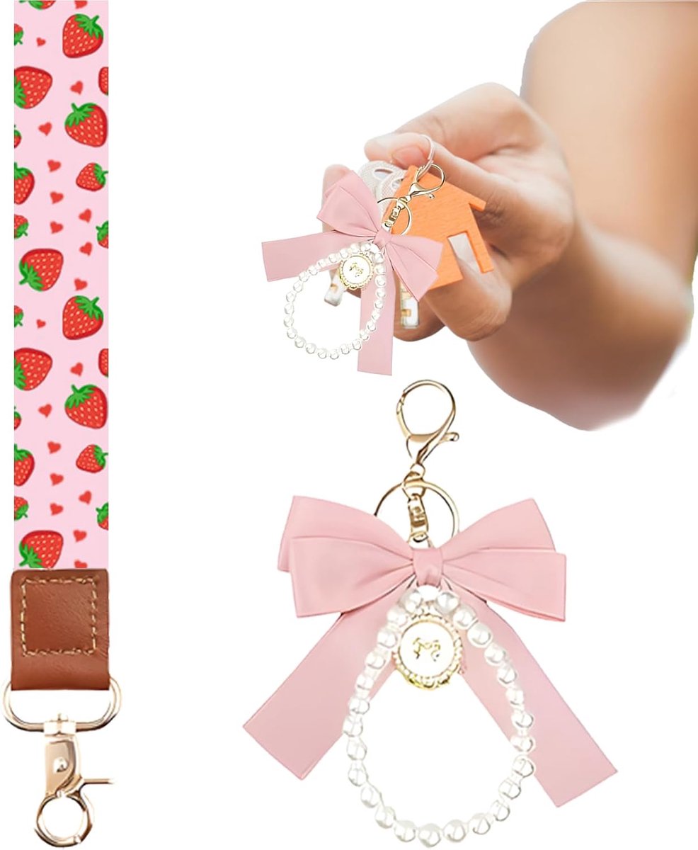 Sleutelhanger, Roze Vlinder Kralen Sleutelhanger, Tas Accessoires Schattige Portemonnee Accessoires Dames Sleutelhanger Cadeau