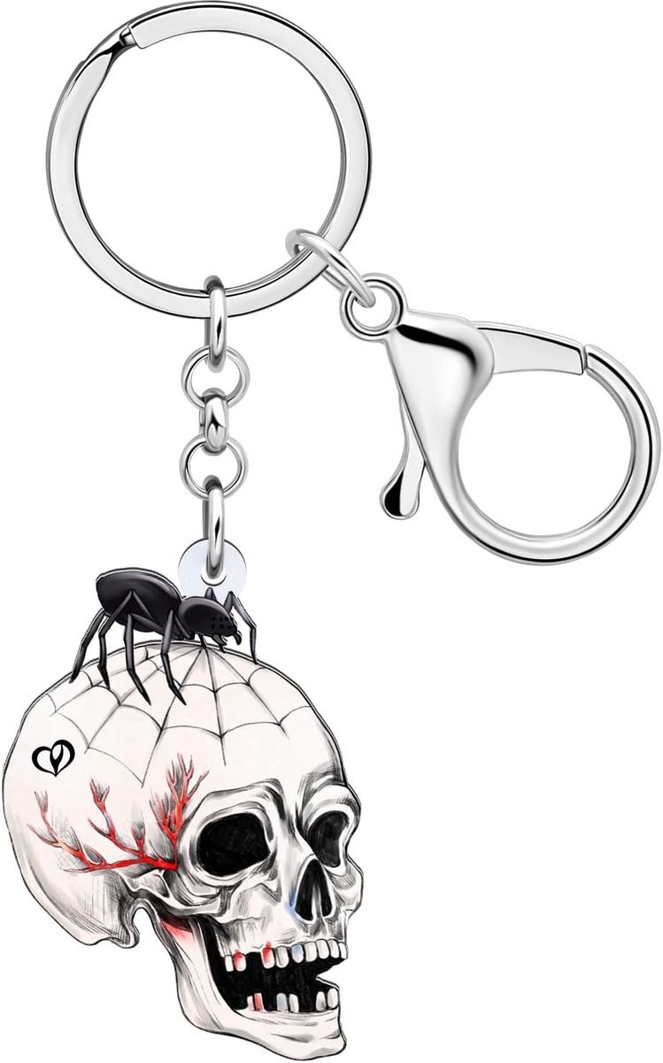 Halloween Horror Suiker Schedel Sleutelhanger Voor Vrouwen Mannen Sleutelhanger Voor Auto Portemonnee Sleutels Halloween Geschenken Accessoires