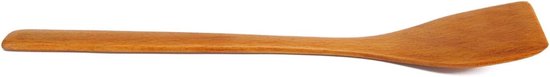 Spatel, 24,7 cm houten spatel, keukengerei, anti-aanbak turner schep bakken schep schep, voor het bakken van taarten en rijst (houtkleur) — afbeelding 5