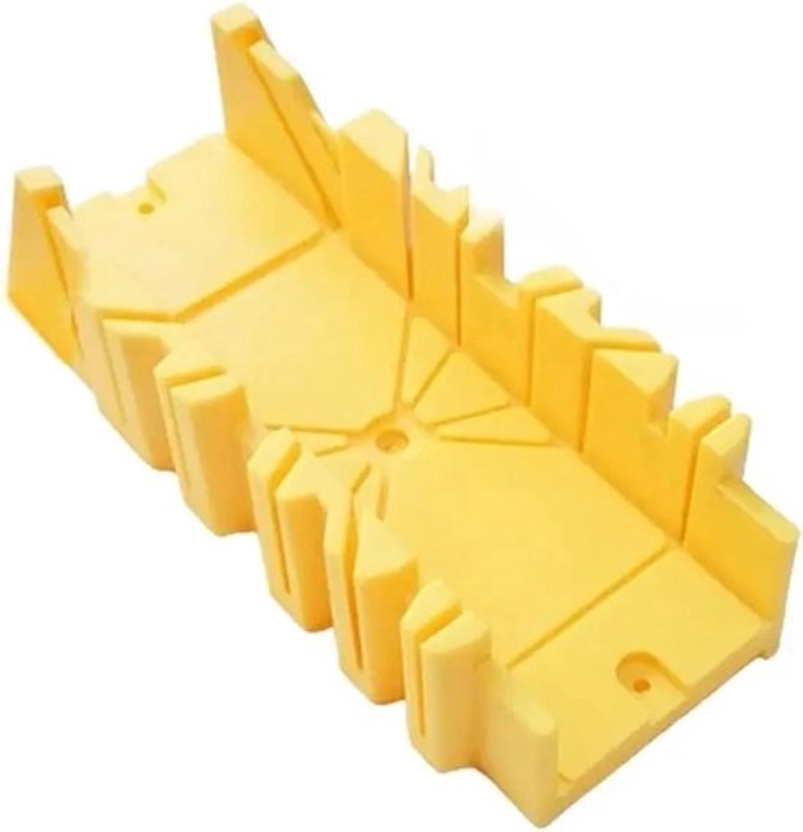 Verstekbak voor zagen - Multifunctioneel gereedschap - Nauwkeurig hoeksneden - Veelvoudige hoekinstellingen - 300 x 90 x 70 mm - Geel