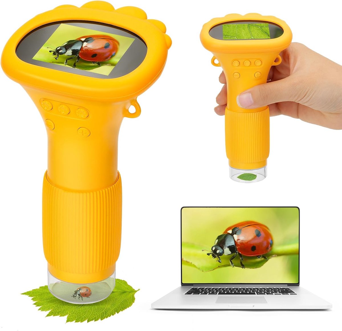 Digitale Loep Voor Kinderen - 2 Inch IPS-Display, 1000x Vergroting, Draagbaar, Wetenschappelijk Speelgoed - Voor Ontdekking En Educatie