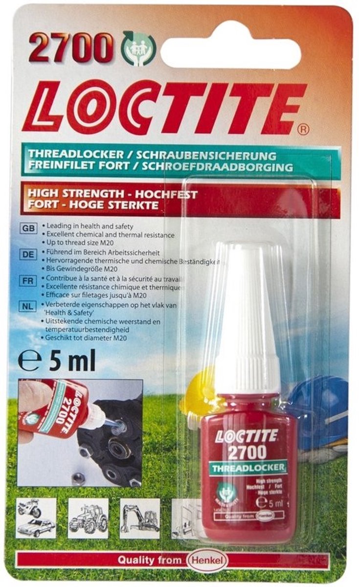 Schroefborglijm hoge sterkte 5 ml