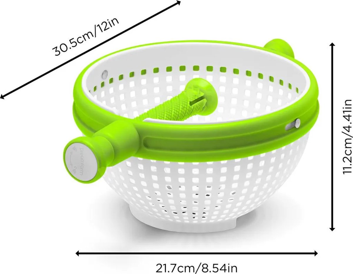 Draaibaar afdruiprek, 39,5 cm, gemaakt van ABS+PP-materiaal, Geschikt voor het wassen en drogen van groenten en fruit, vaatwasmachinebestendig en milieuvriendelijk.