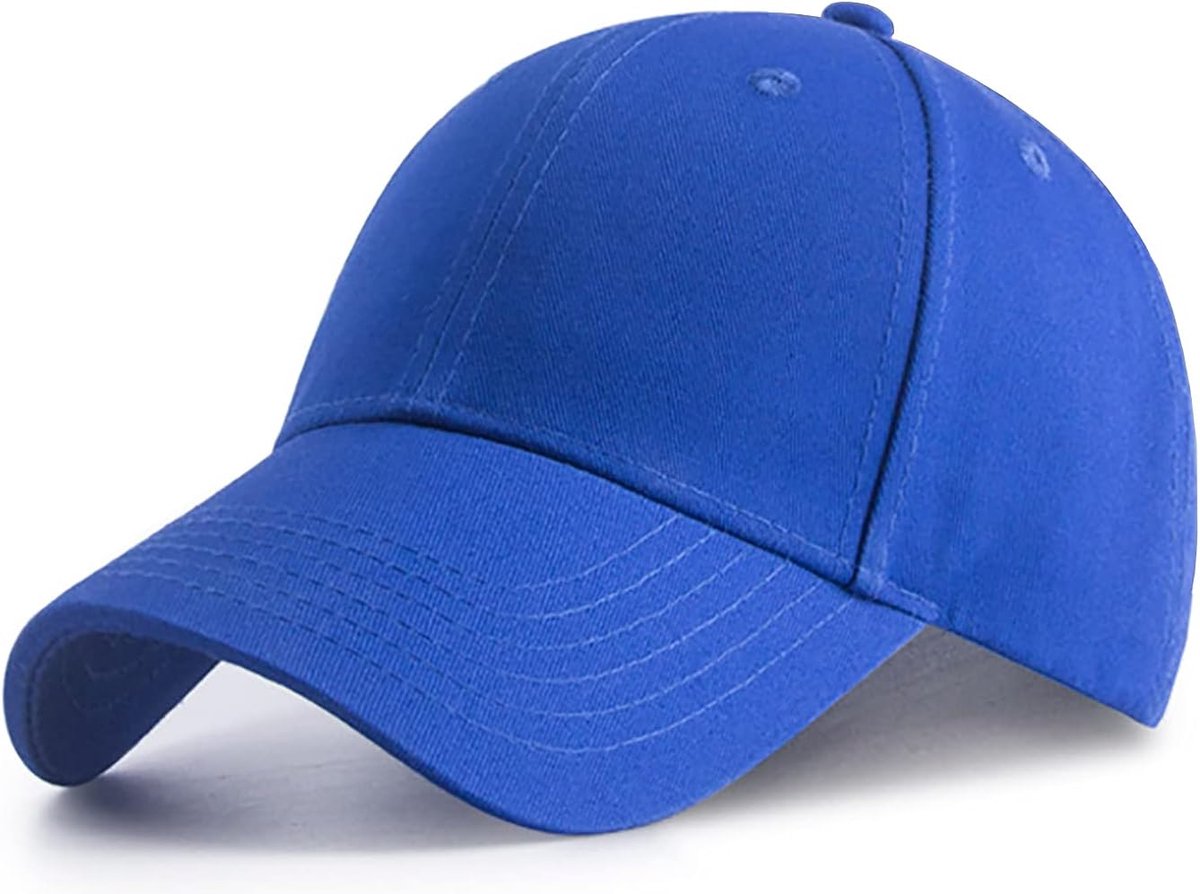 pet outdoor baseballpet dames zonnehoed verstelbare mutsen volwassenen muts casual cool mode honkbalpet hip hop platte hoeden heren honkbalpet, blauw., 56/58 cm