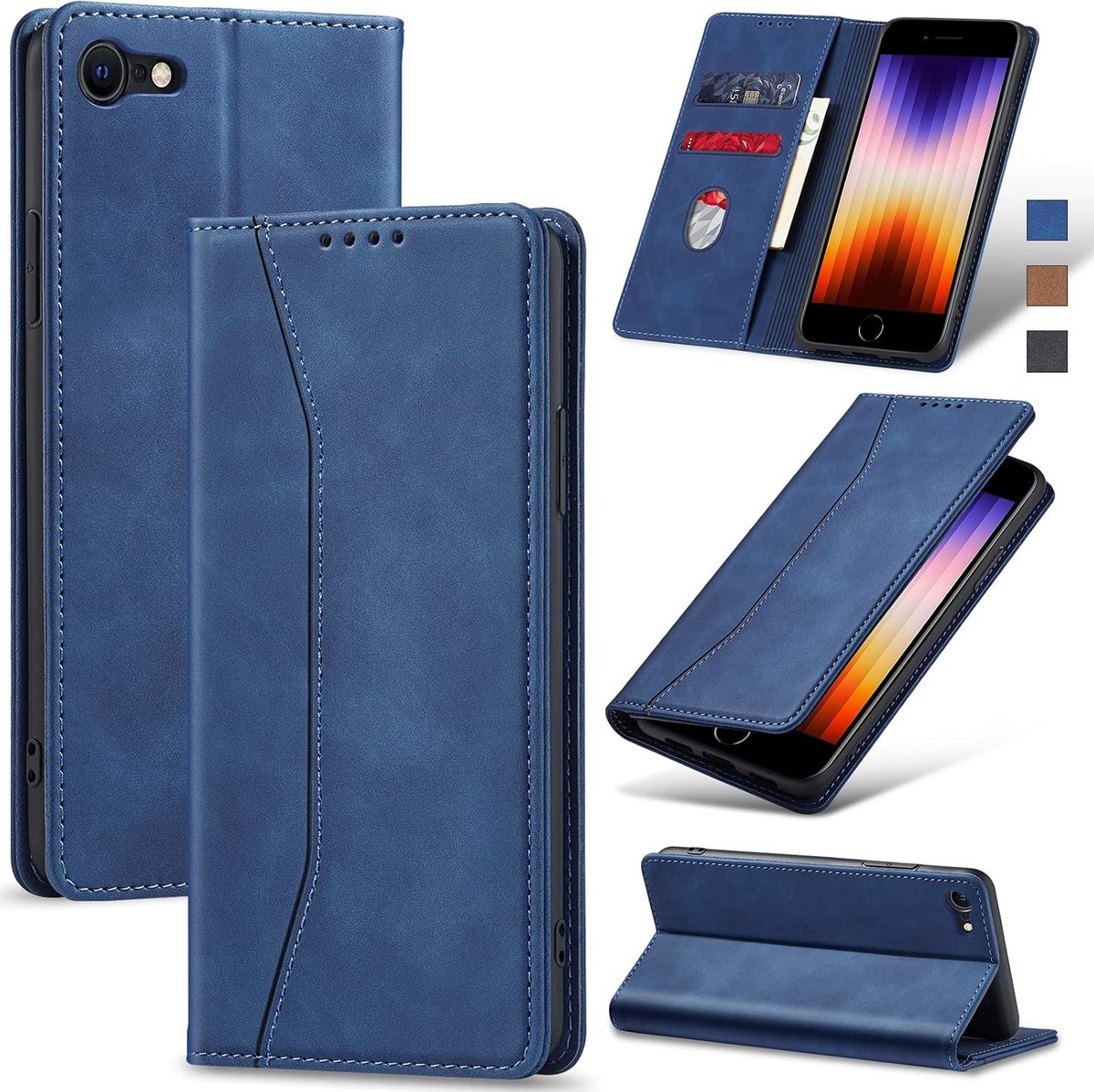 Hoesje voor iPhone SE 2020/2022/8/7/6,Blauw
