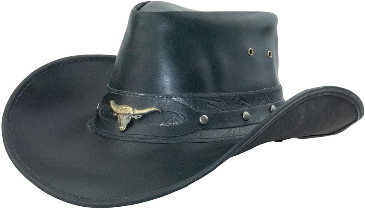 Jungle Ontario Outdoor Western leren hoed Australië cowboy lederen hoeden rijhoed uniseks