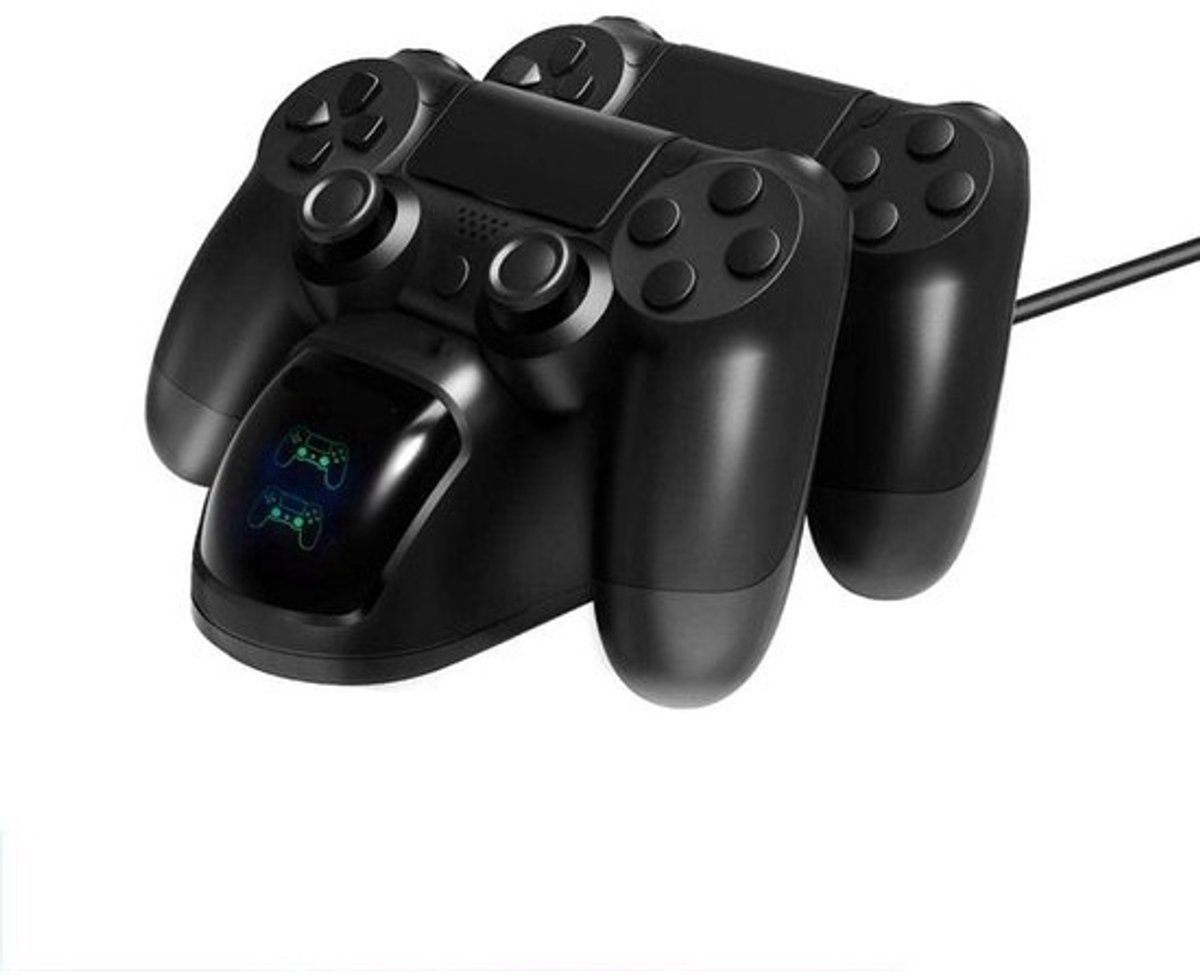 Dubbel Laadstation voor 4 Controllers met LED Display - Geschikt voor PS4/Xbox One/One S